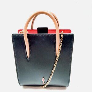 [Final Price] Christian Louboutin Calfskin Patent Leopard Studded Nano Paloma